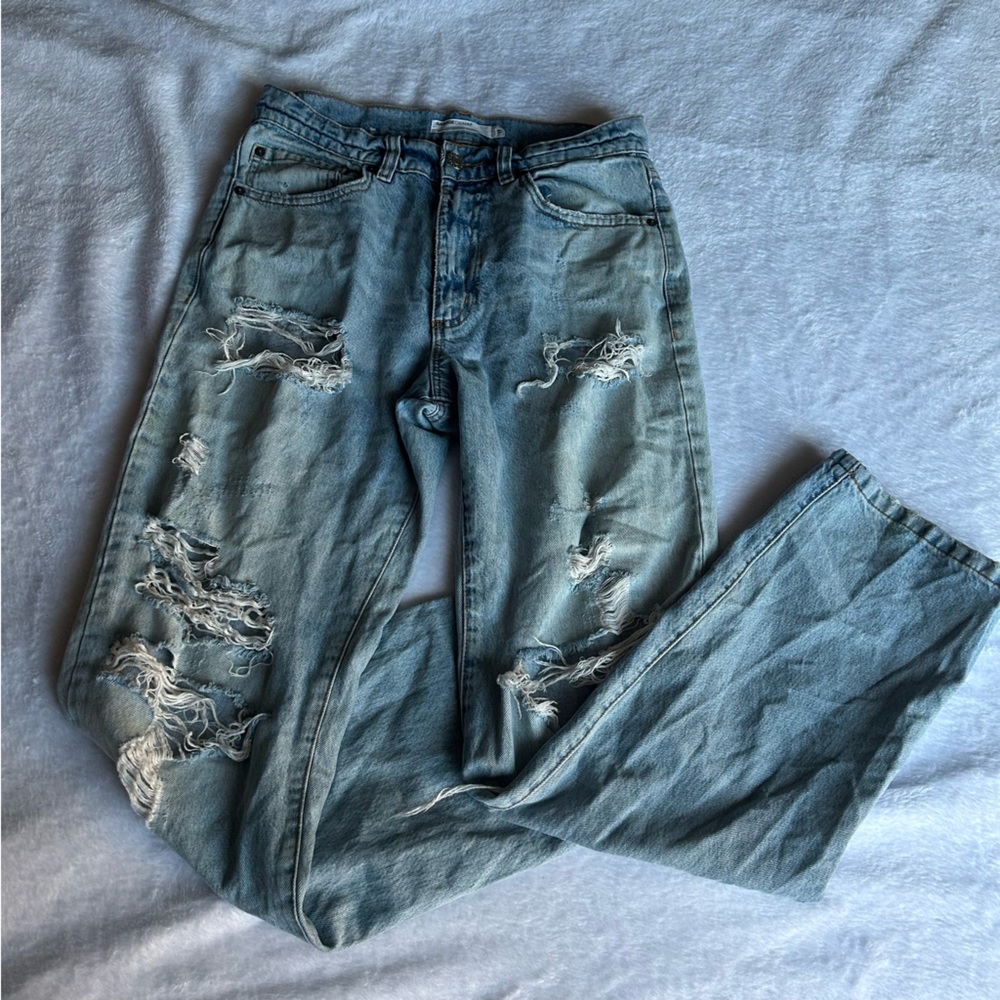 distressed Garage Denim jeans